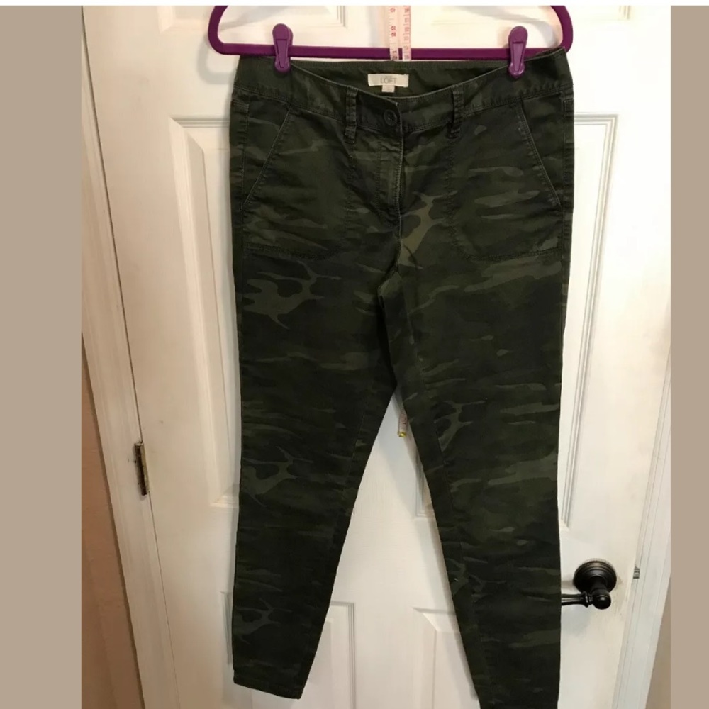 Ann Taylor Loft Camo Pants 8 Tall